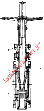 軌道楔式雙向硬密封蝶閥結構圖