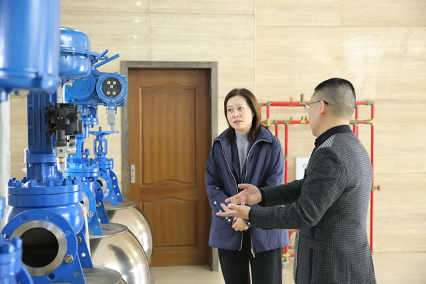 華亭鎮黨委書記葉蓉一行走訪調研上海滬工閥門廠(圖1)